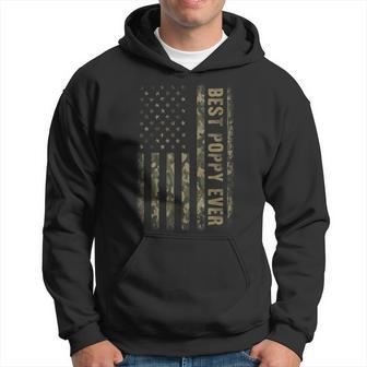Best Poppy Ever Camouflage American Flag Fathers Day Hoodie - Seseable
