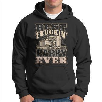 Best Trucking Pappy Ever Truck Driver Fathers Day Gift Hoodie - Thegiftio UK