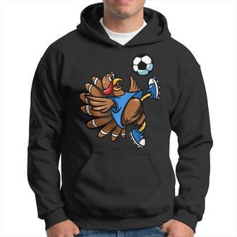 Bicycle Kick Turkey Boys Thanksgiving Soccer Hoodie - Thegiftio UK