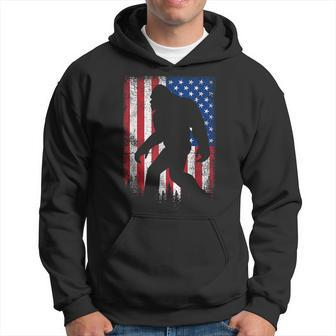 Bigfoot 4Th Of July American Usa Flag Patriotic Veterans Day Hoodie | Mazezy