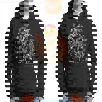 Bigfoot Sasquatch Rock On Hand Rock And Roll Music Lover Hoodie - Seseable