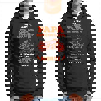 Biker Dad In Practice Normal Dad But Cooler Italian Words Hoodie | Mazezy
