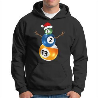 Billiards Christmas Snowman With Pool Table Balls Hoodie - Monsterry DE