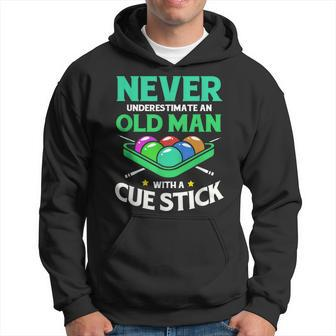 Billiards Grandfather Never Underestimate An Old Man Hoodie | Seseable UK