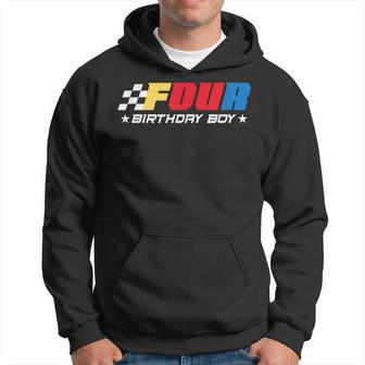 Birthday Boy 4 Four Race Car 4Th Racing Pit Crew Driver Hoodie - Seseable