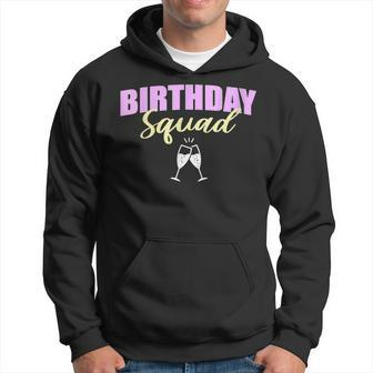 Birthday Squad Champagne Toast Gift For Womens Hoodie - Seseable
