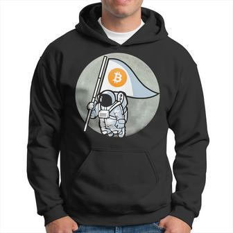 Bitcoin Cryptocurrency Astronaut Future Funny Moon Moon Funny Gifts Hoodie | Mazezy