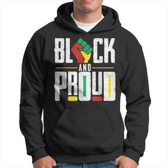 Black And Proud Raised Fist Junenth Afro American Freedom Hoodie | Mazezy
