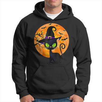 Black Cat Full Moon Halloween Costume Bunch Of Hocus Pocus Hoodie - Monsterry