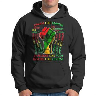 Black History Leaders Fist Hand African American Junenth Hoodie | Mazezy CA