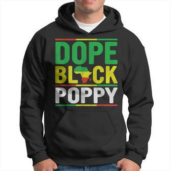 Black History Month Dope Black Poppy African American Pride Hoodie | Mazezy