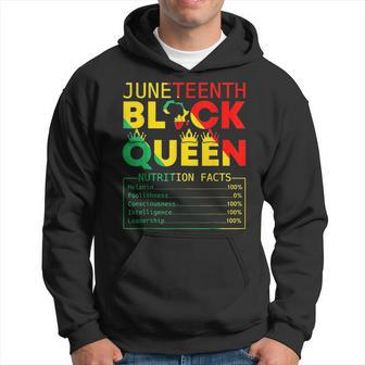 Black History Month Nutrition Facts Black Queen Junenth Hoodie - Seseable