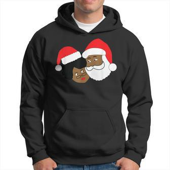 Black Loving Santa Claus And Mrs Claus Ethnic Christmas Hoodie - Thegiftio UK