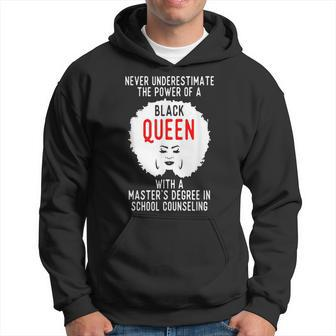 Black Queen Power School Counseling Masters Graduation Hoodie | Mazezy CA