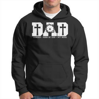Blessed Dad Daddy Cross Christian Religious Fathers Day Hoodie - Seseable