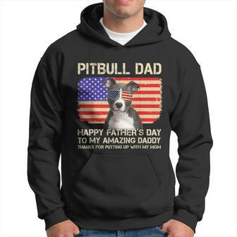 Blue Nose Pitbull Dad Happy Fathers Day To My Amazing Daddy Hoodie - Seseable