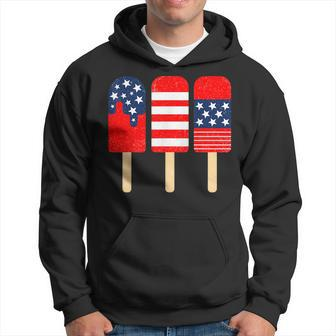 Blue Red White Ice Cream American Flag 4Th Of July Usa Hoodie | Mazezy