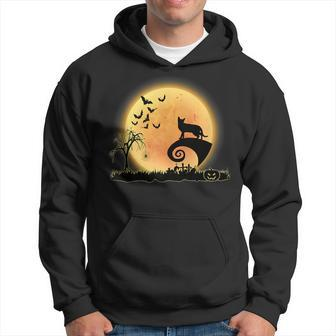 Bombay Cat Scary And Moon Funny Kitty Halloween Costume Hoodie | Mazezy