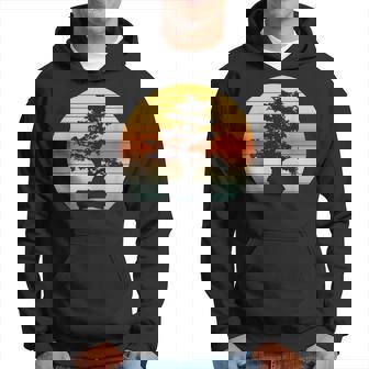 Bonsai Tree Vintage Japanese Bonsai Tree Sun Hoodie | Mazezy