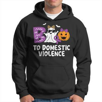 Boo To Domestic Violence Domestic Violence Awareness Hoodie | Mazezy