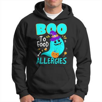 Boo To Food Allergies Teal Pumpkin Halloween Awareness Hoodie - Monsterry AU