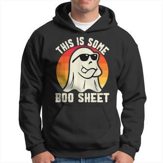 This Is Some Boo Sheet Halloween Ghost Costume Retro Hoodie - Thegiftio UK