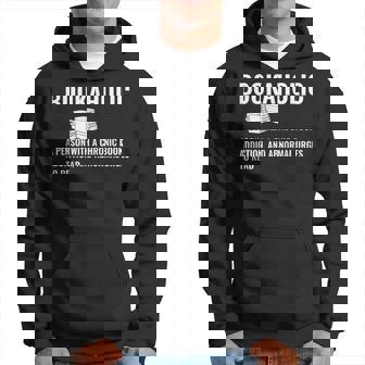 Book Lover A Person With A Chronic Book Addiction Reading Reading Funny Designs Funny Gifts Hoodie | Mazezy