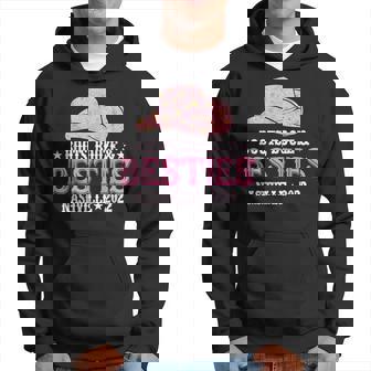 Boots Booze Besties Nashville 2022 Cowgirl Pink Hat Western Hoodie | Mazezy