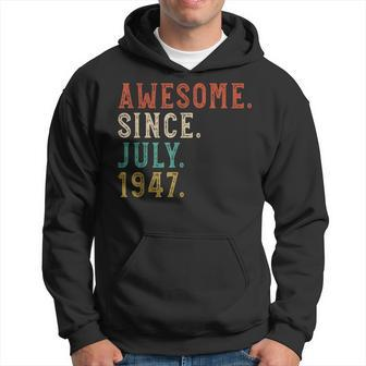 Born In July 1947 Vintage Awesome 73Rd Birthday 73 Years Old Hoodie | Mazezy