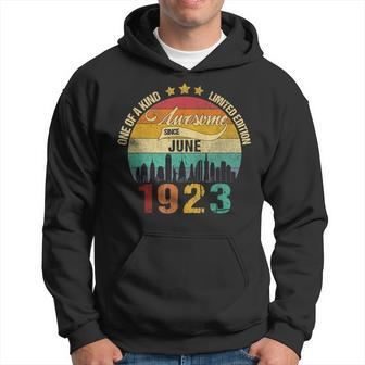 Born In June 1923 Vintage 98Th Birthday 98 Years Old Bday Hoodie | Mazezy