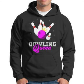Bowling Queen Crown Bowler Bowling Team Strike Bowling Hoodie - Seseable