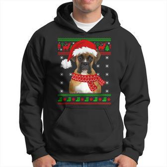 Boxer Dog Ugly Sweater Christmas Puppy Dog Lover Hoodie | Mazezy AU