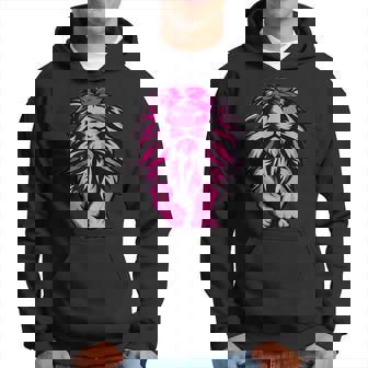 Breast Cancer Awareness Lion Pink Bandana Survivor Warrior Hoodie | Mazezy