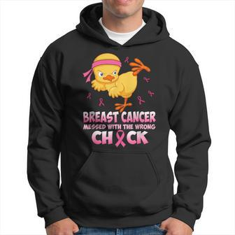 Breast Cancer Awareness Messed With The Wrongs Chick Funny Breast Cancer Awareness Funny Gifts Hoodie
