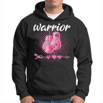 Breast Cancer Awareness Pink Boxing Gloves Warrior Hoodie - Seseable