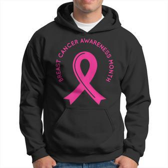 Breast Cancer Awareness Pink Ribbon Support Squad Cancer Hoodie - Seseable