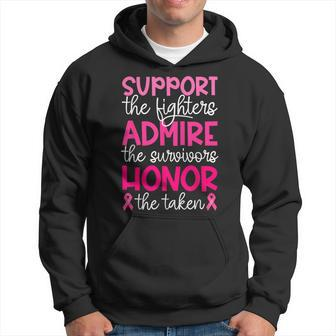 Breast Cancer Support Admire Honor Breast Cancer Awareness Hoodie - Seseable