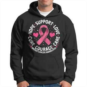 Breast Cancer Support Pink Ribbon Breast Cancer Awareness Hoodie - Seseable