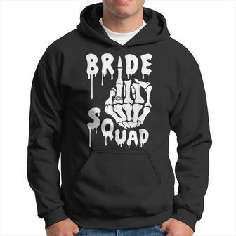 Bride Squad Skeleton Hand Halloween Bachelorette Party Hoodie - Thegiftio UK