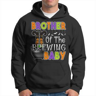 Brother Of Brewing Baby Halloween Theme Baby Shower Spooky Hoodie | Mazezy