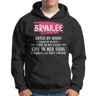 Brynlee Name Gift Brynlee Hated By Many Loved By Plenty Heart Her Sleeve V2 Hoodie - Seseable