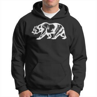 California Grizzly Bear State Flag Cali Republic Hoodie | Mazezy