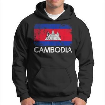 Cambodian Flag Vintage Made In Cambodia Hoodie | Mazezy UK
