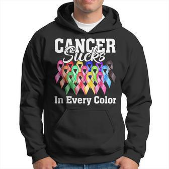 Cancer Sucks In Every Color Fighter Fight Support The Cancer Hoodie - Thegiftio UK