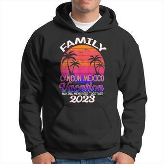 Cancun Family Vacation 2023 Matching Holiday Retro Beach Hoodie - Seseable