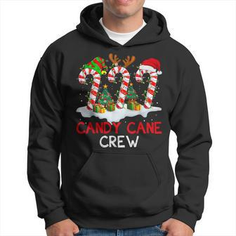 Candy Cane Crew Christmas Santa Elf Reindeer X-Mas Pajamas Hoodie - Thegiftio UK
