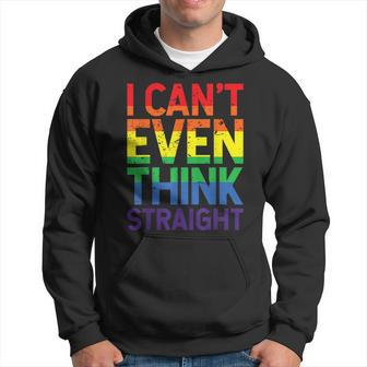 Cant Even Think Straight Lgbtq Queer Lesbian Gay Pride Hoodie | Mazezy DE