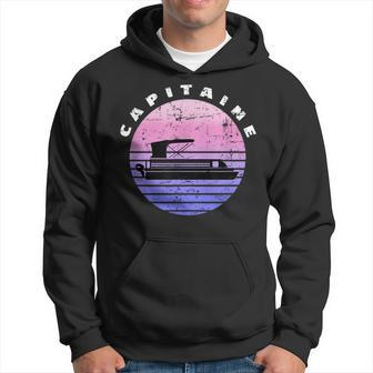 Capitaine French Pontoon Captain Boat Owner Boating Hoodie | Mazezy