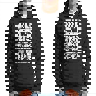 Car Mechanic Racecar Build Tune Race Break Fix Repeat Mechanic Funny Gifts Funny Gifts Hoodie | Mazezy