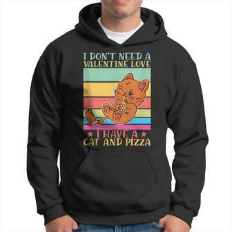 Cat And Pizza Italian Food Pizzaholics Pizza Lover Hoodie | Mazezy
